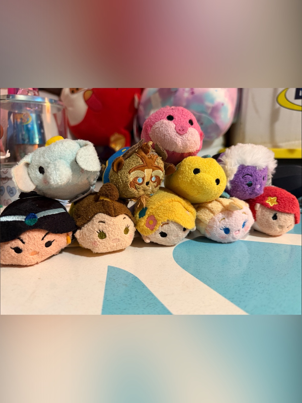 10pc Tsum Tsum Disney Plush Lot - Princesses, Alice in Wonderland, Frozen